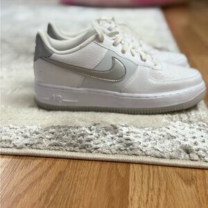 Nike White and Gray Women's Sneakers